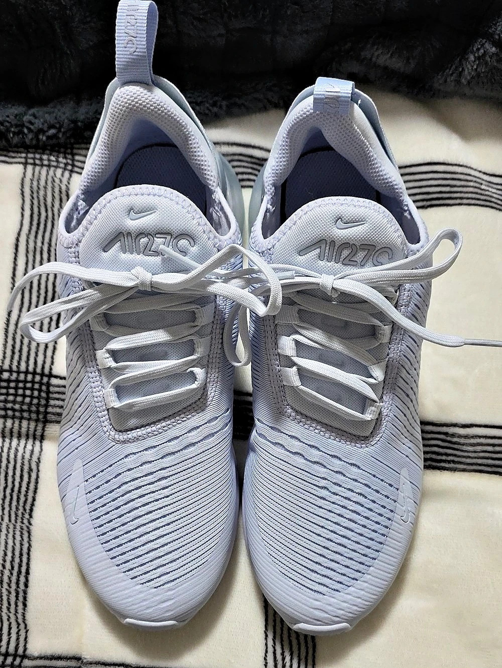 Nike Air Max 270 Grey/Blue Sneakers Brand New No Box - Picture 5 of 8